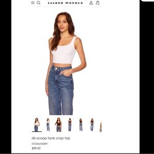 Susana Monaco White Crop Top